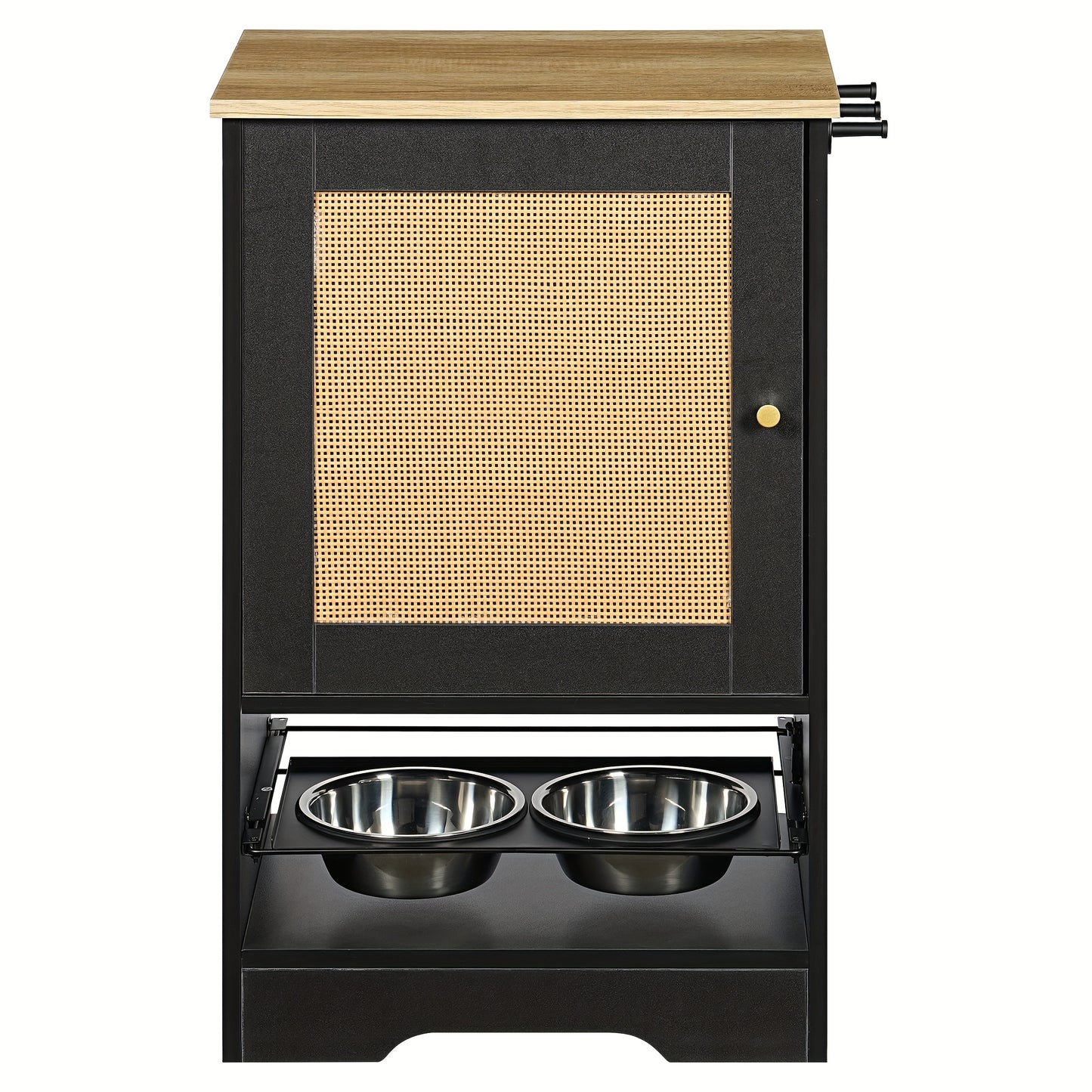 All In One Pet Feeding Station With Storage Cabinet
