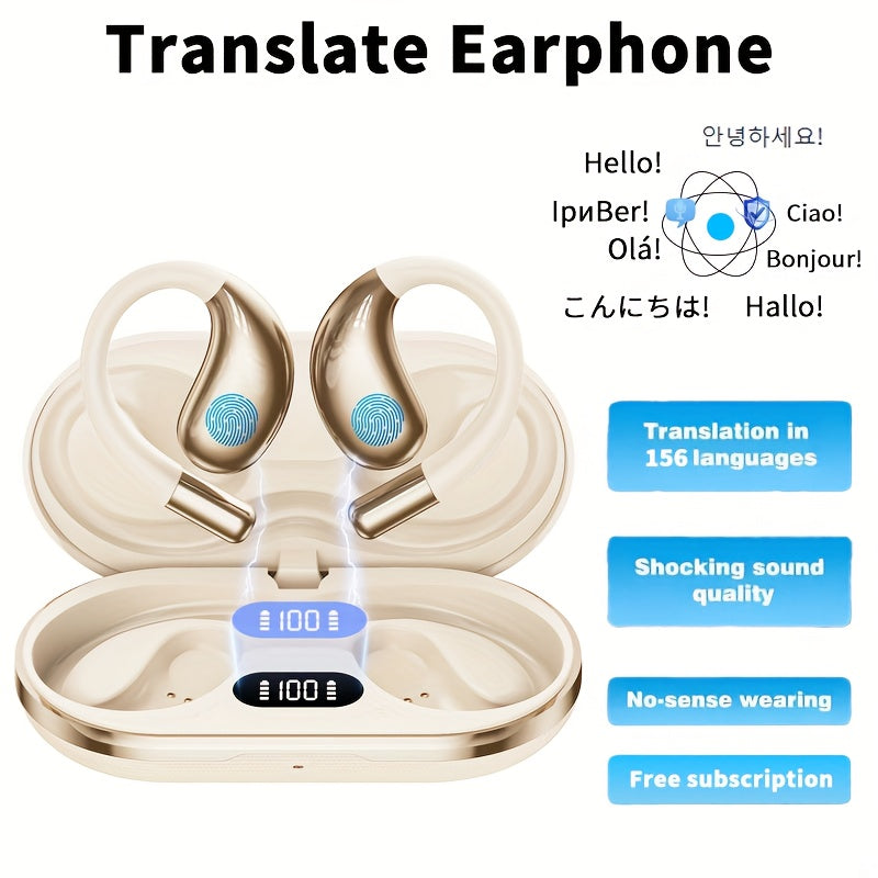 3 In 1 AI Translator Earbuds 156 Languages Translation
