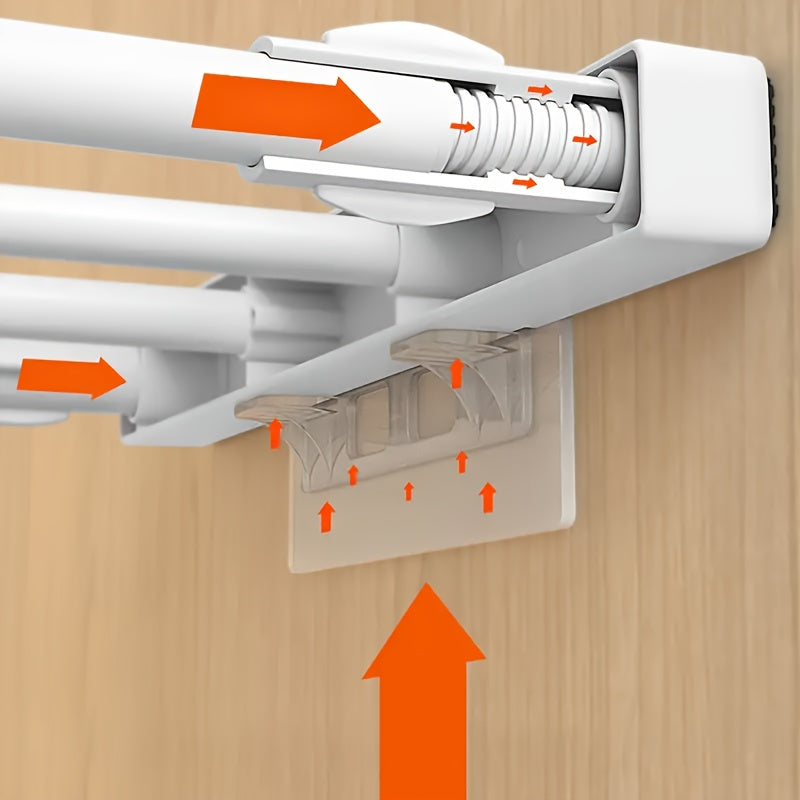 Adjustable Carbon Steel Wall Mount Storage Rack for Closet
