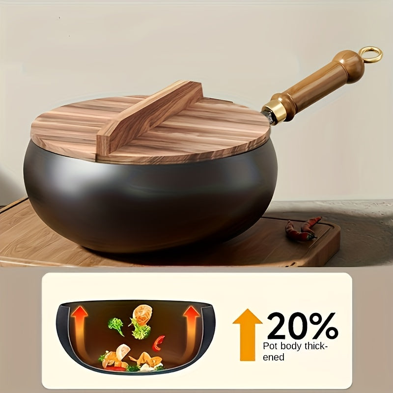 Heavy Duty Cast Iron Pan With Lid For Even Heat And Searing