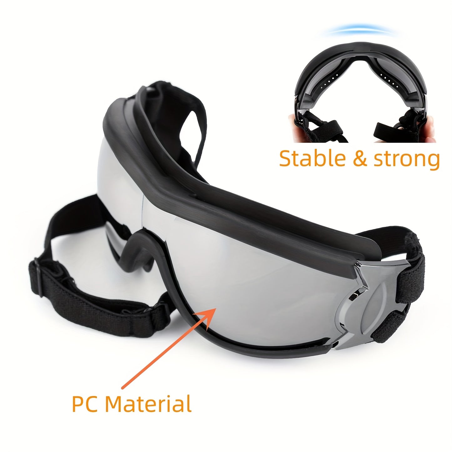 Anti-UV Windproof Dog Goggles for Outdoor Adventures and Travel