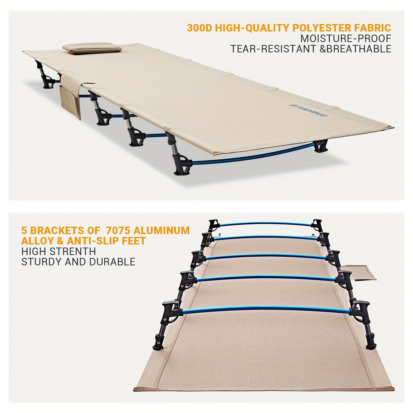 Fundango Ultralight Folding Tent Bed for Outdoor Adventures
