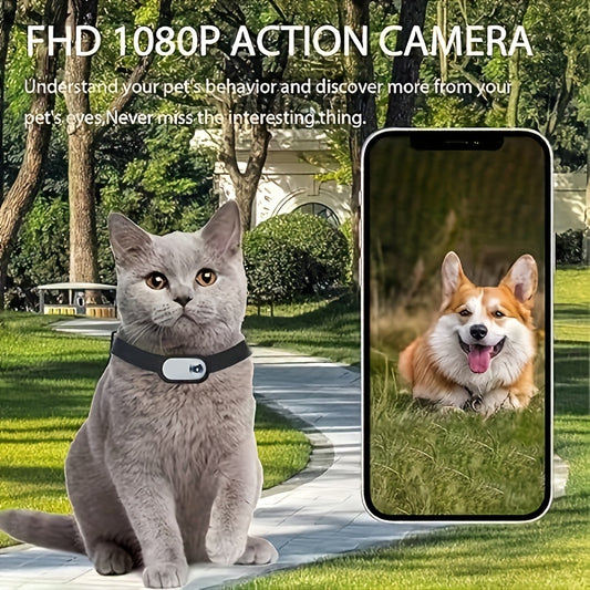 HD 1080P Pet Collar Camera With Infrared Sensor 8GB Card