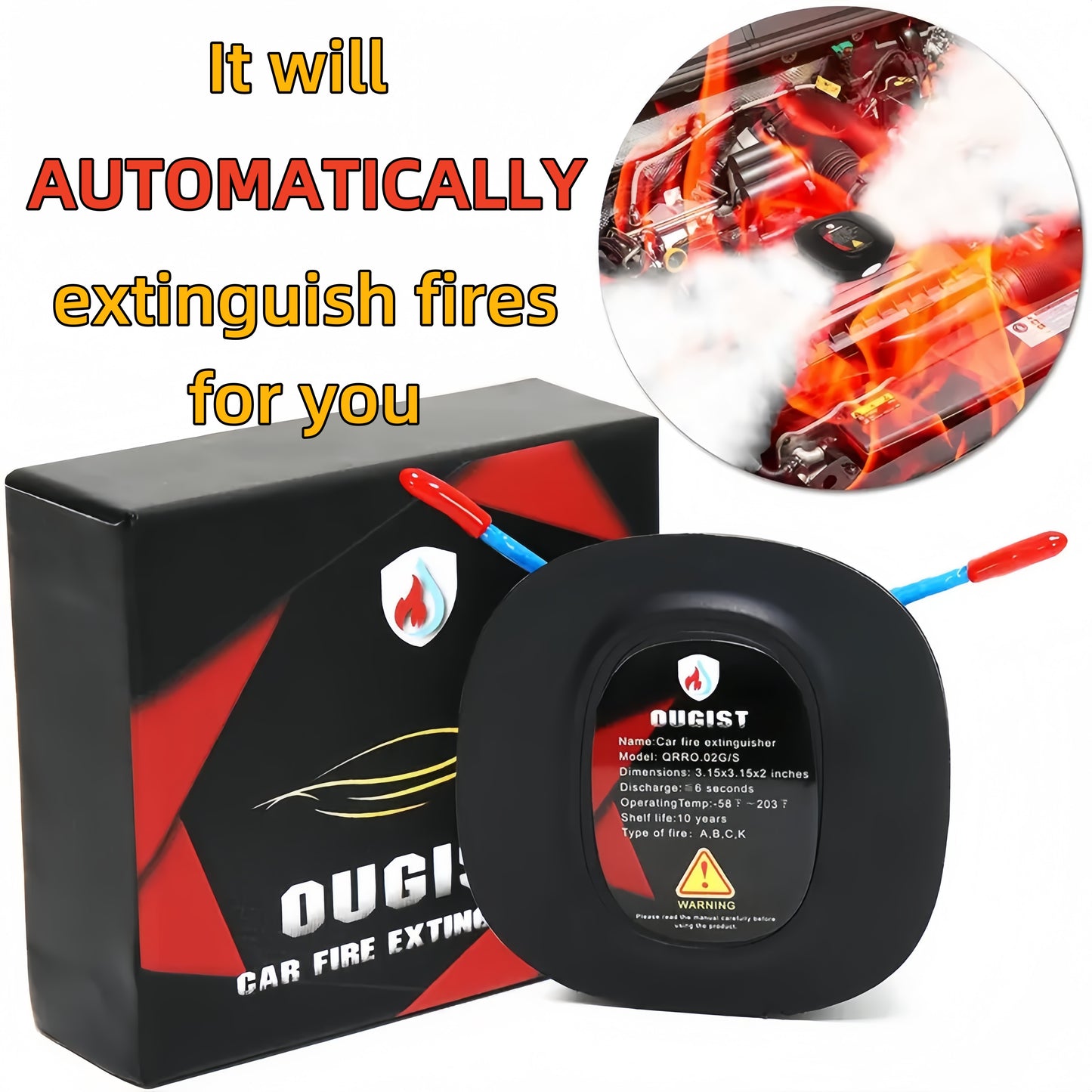 Automatic Fire Extinguisher Compact Vehicle Cabin Safety