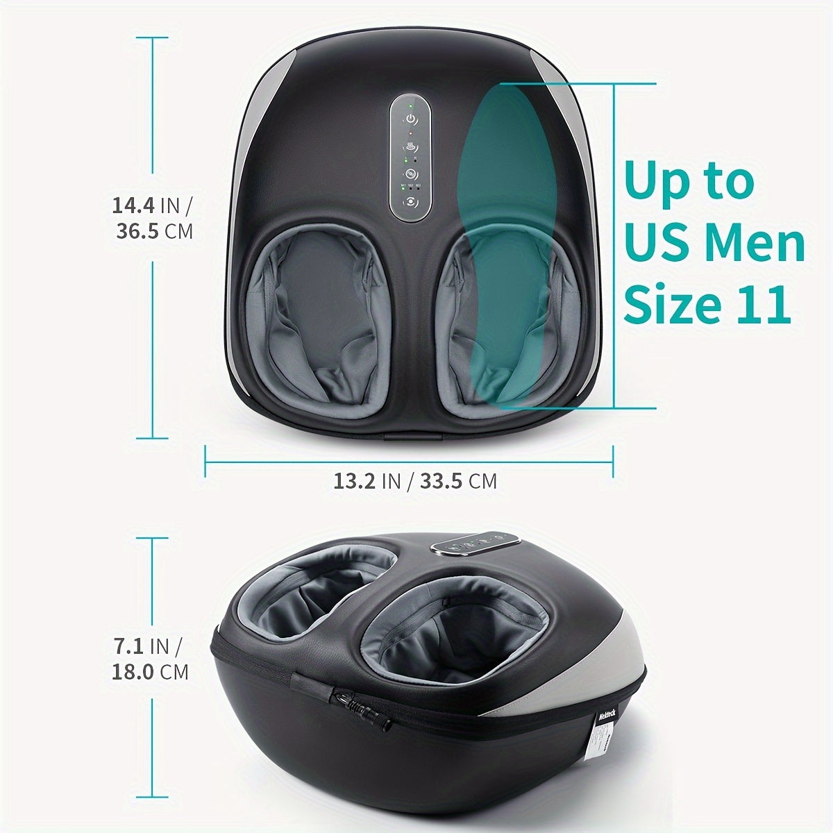 Foot Massager Heat and Shiatsu Kneading Air Compression