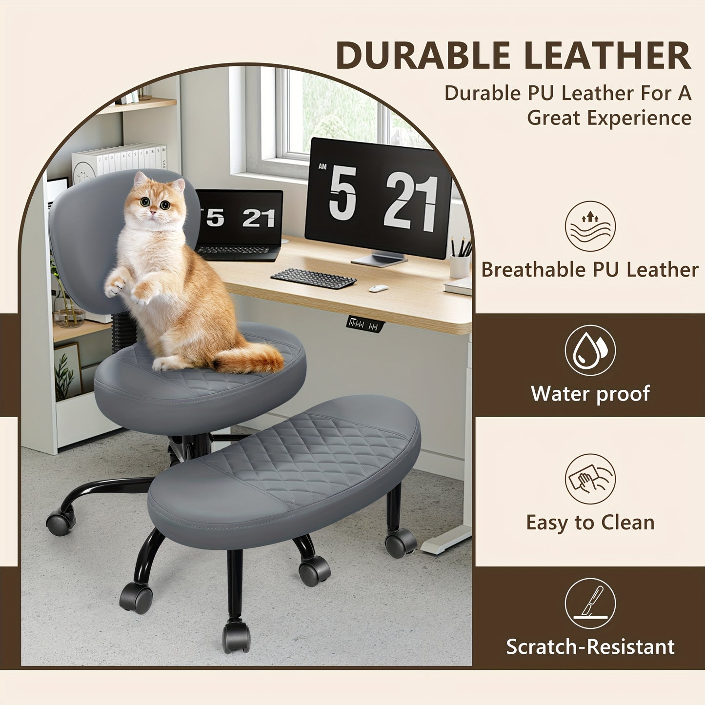 Primy Ergonomic Office Chair with Lumbar Support and Cushion