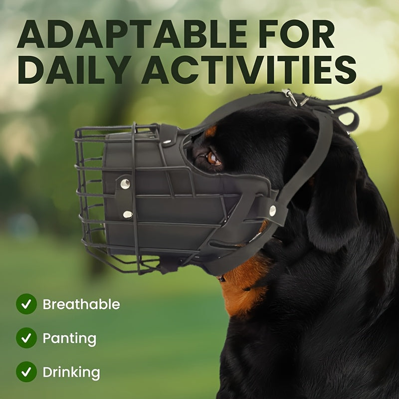 Stainless Steel Dog Mouth Cage For Training Adjustable Buckle