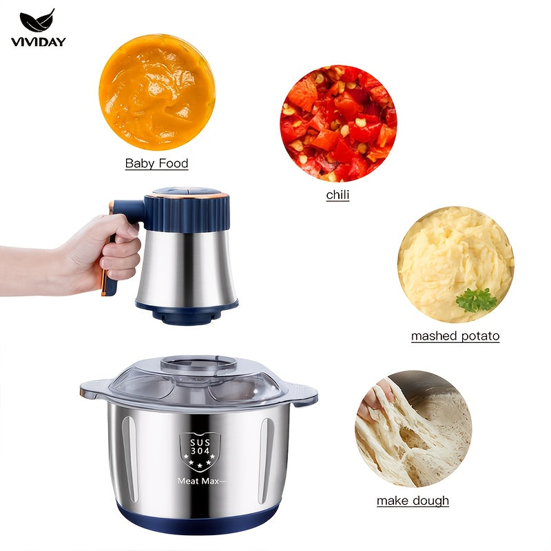 Stainless Steel Automatic Meat Grinder 5 Speed Control 30000 RPM