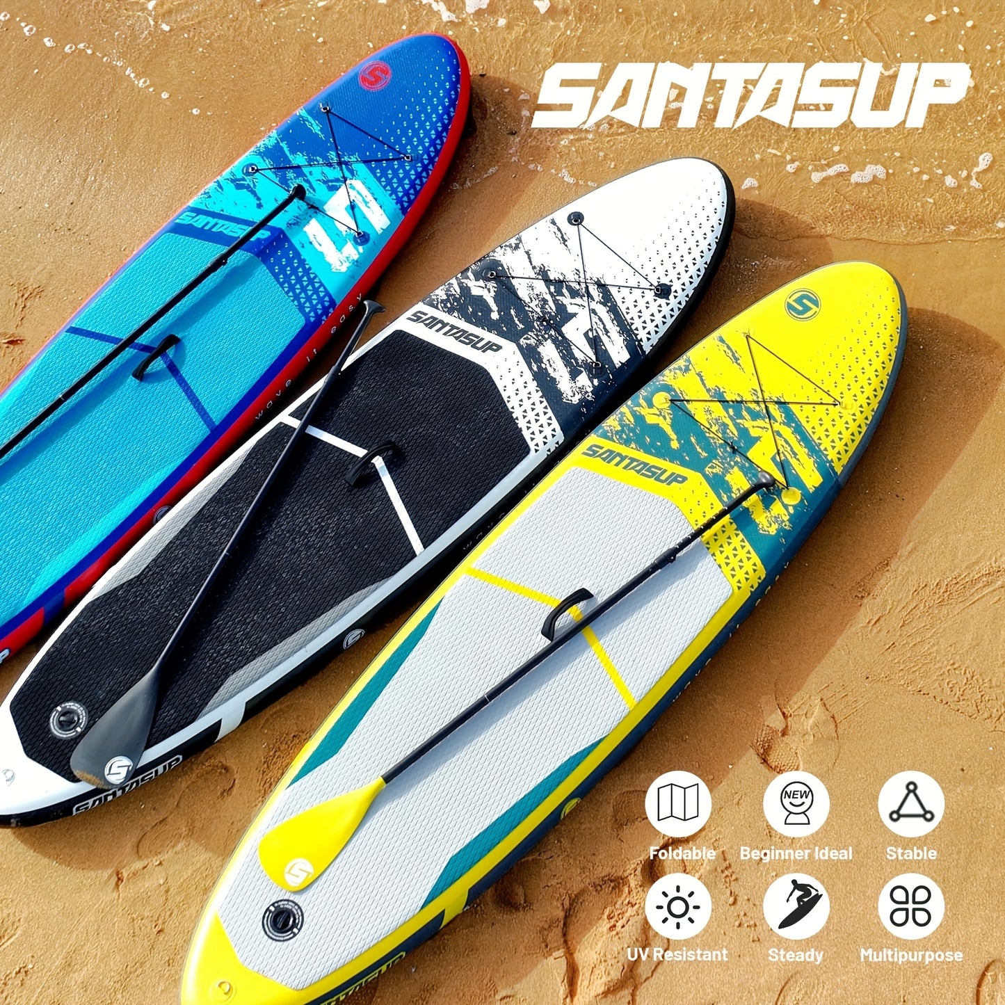 10'6" Extra Wide Inflatable Stand-Up Paddleboard Kit with Accessories