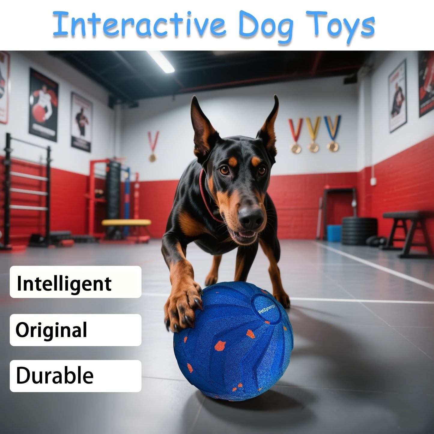 Smart Interactive Dog Toy Automatic Bounce Rotate ETPU