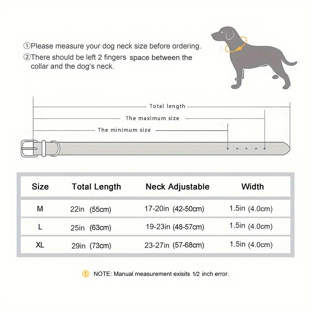 Customizable Nylon Dog Collar Engraved Name Metal Buckle