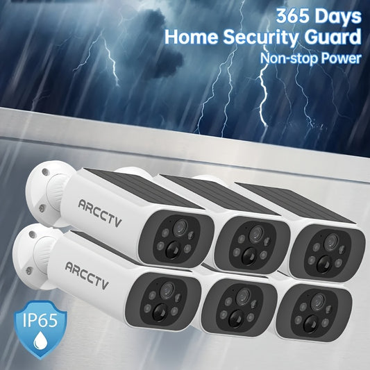 4MP Solar Outdoor Camera With Night Vision Alexa Security
