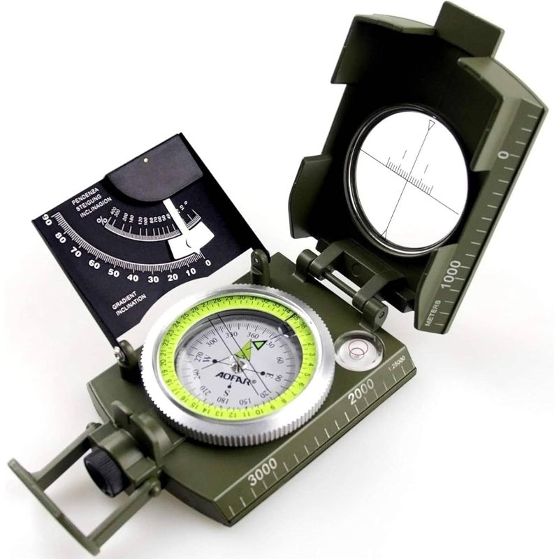 Lensatic Compass With Inclinometer And Waterproof Sight