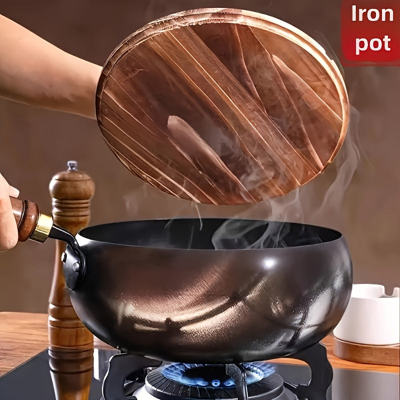 Heavy Duty Cast Iron Pan With Lid For Even Heat And Searing
