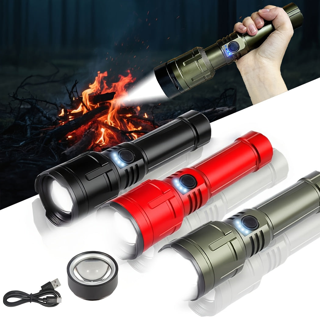 Outdoor Portable Flashlight With Ignition And Power Bank