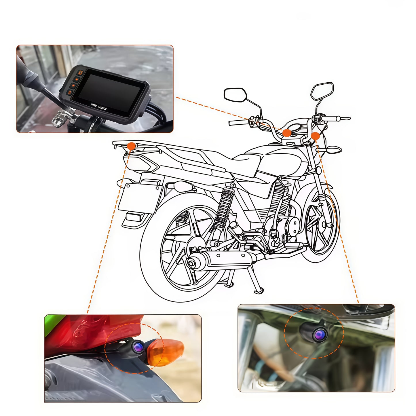 Front And Rear Car Dash Camera 1080P Wide Angle Recording