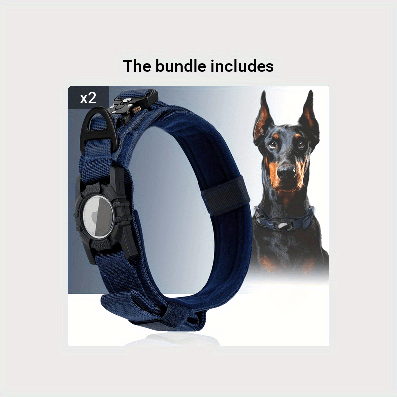 Tactical Nylon Dog Collar With GPS Holder For All Breeds