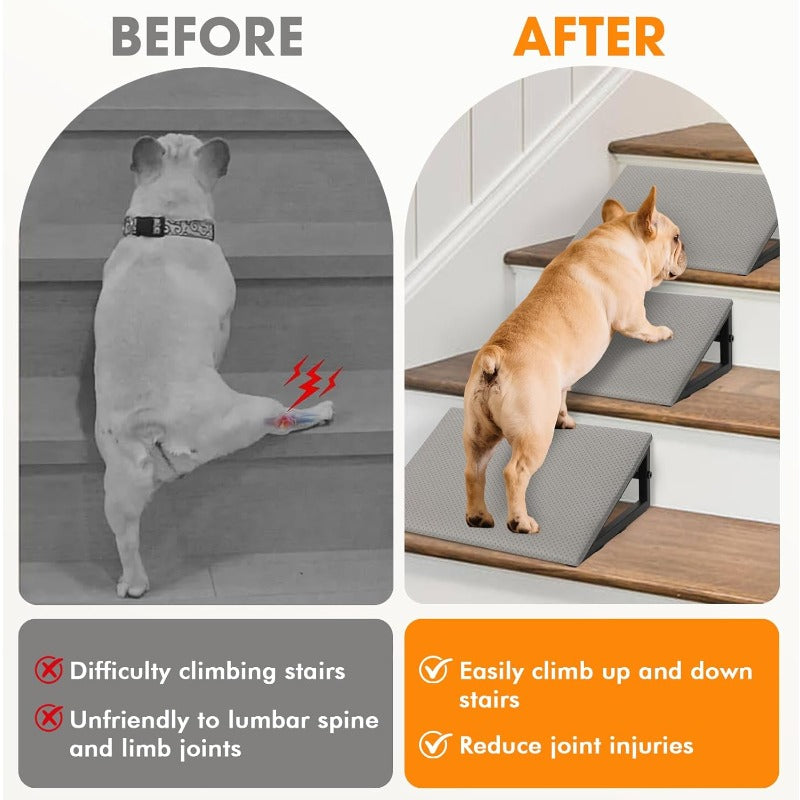 Heavy Duty Dog Ramp and Pet Steps with Non Slip Base