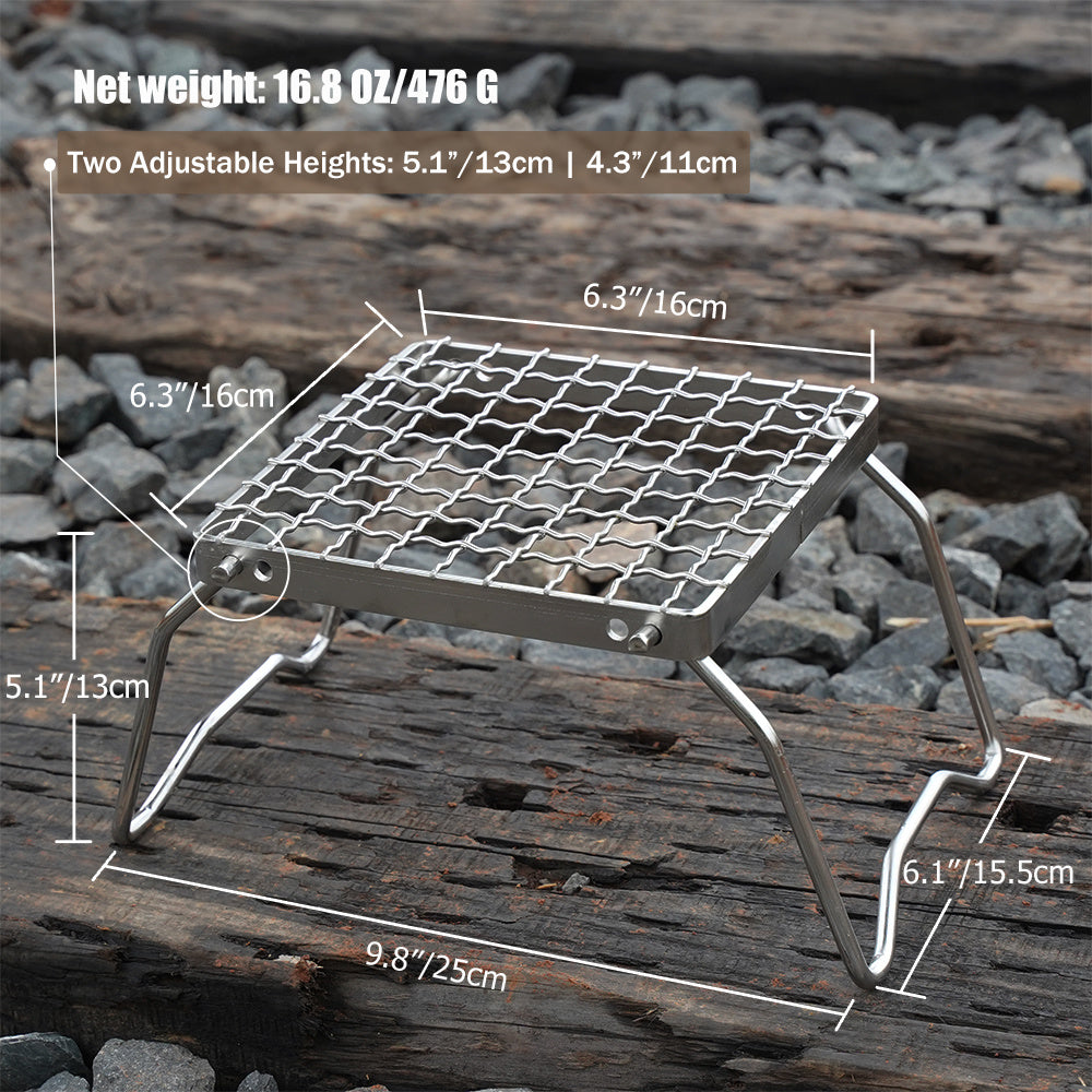 Portable Folding Camping Grill For Backpacking And Picnics