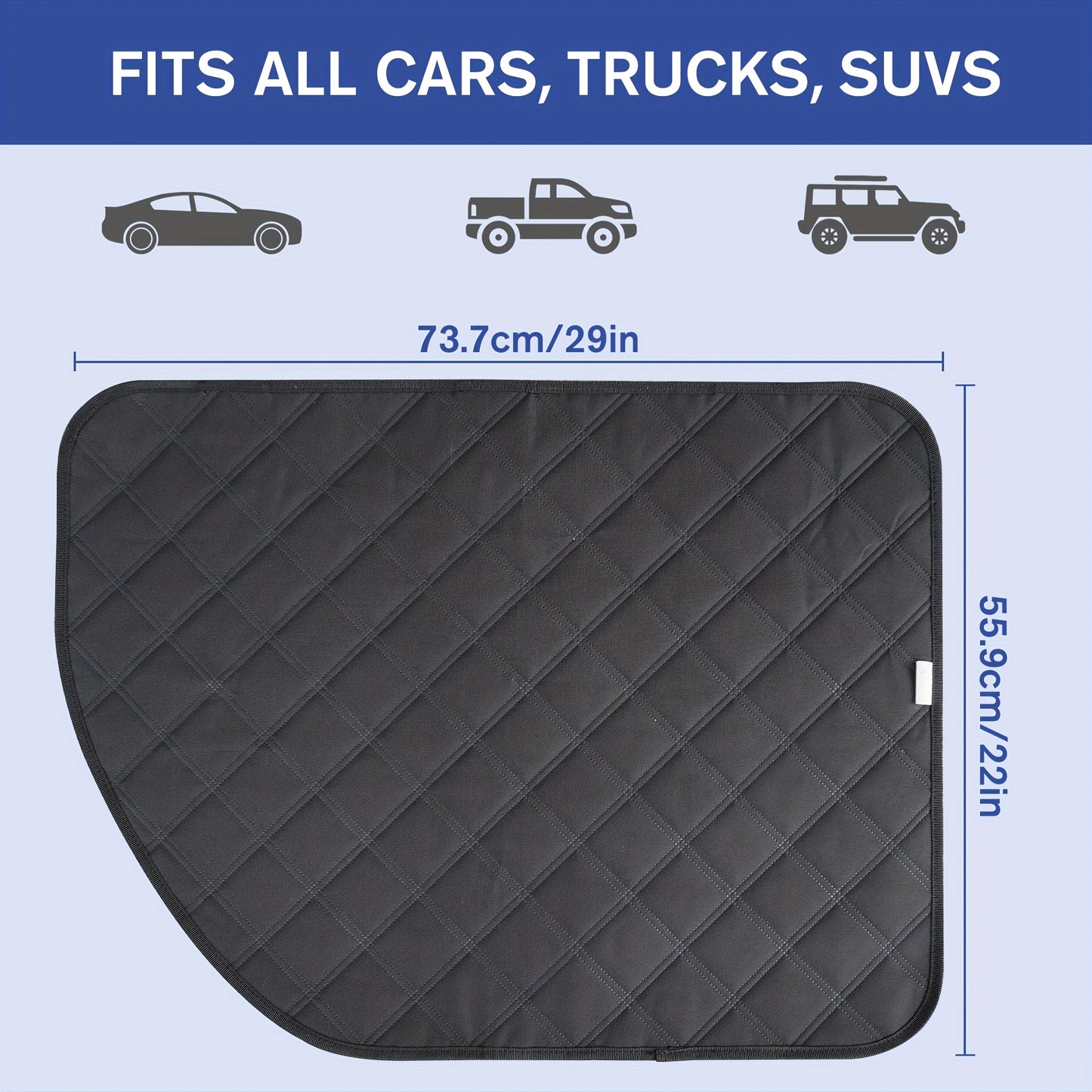 2pcs Quilted Waterproof Dog Car Door Protectors for SUVs