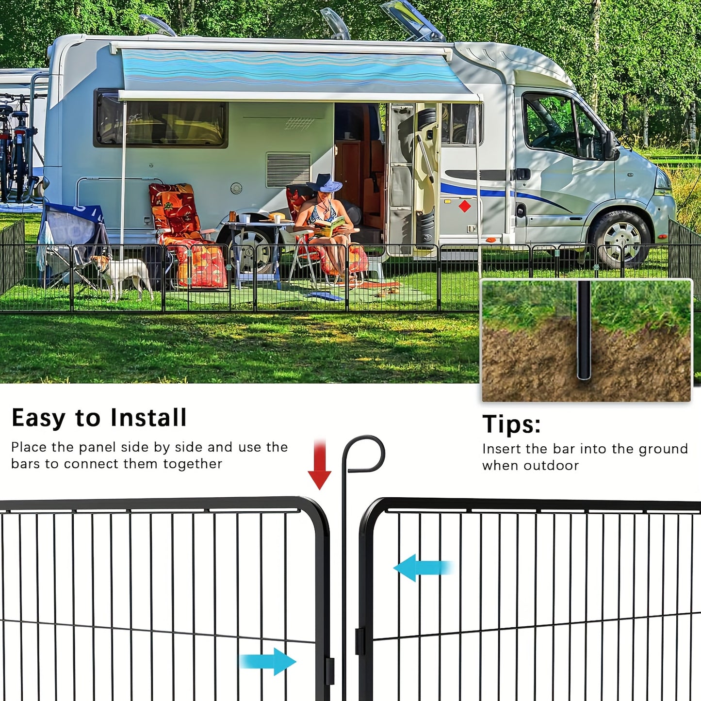 Portable Dog Fence for Indoor and Outdoor Pet Safety