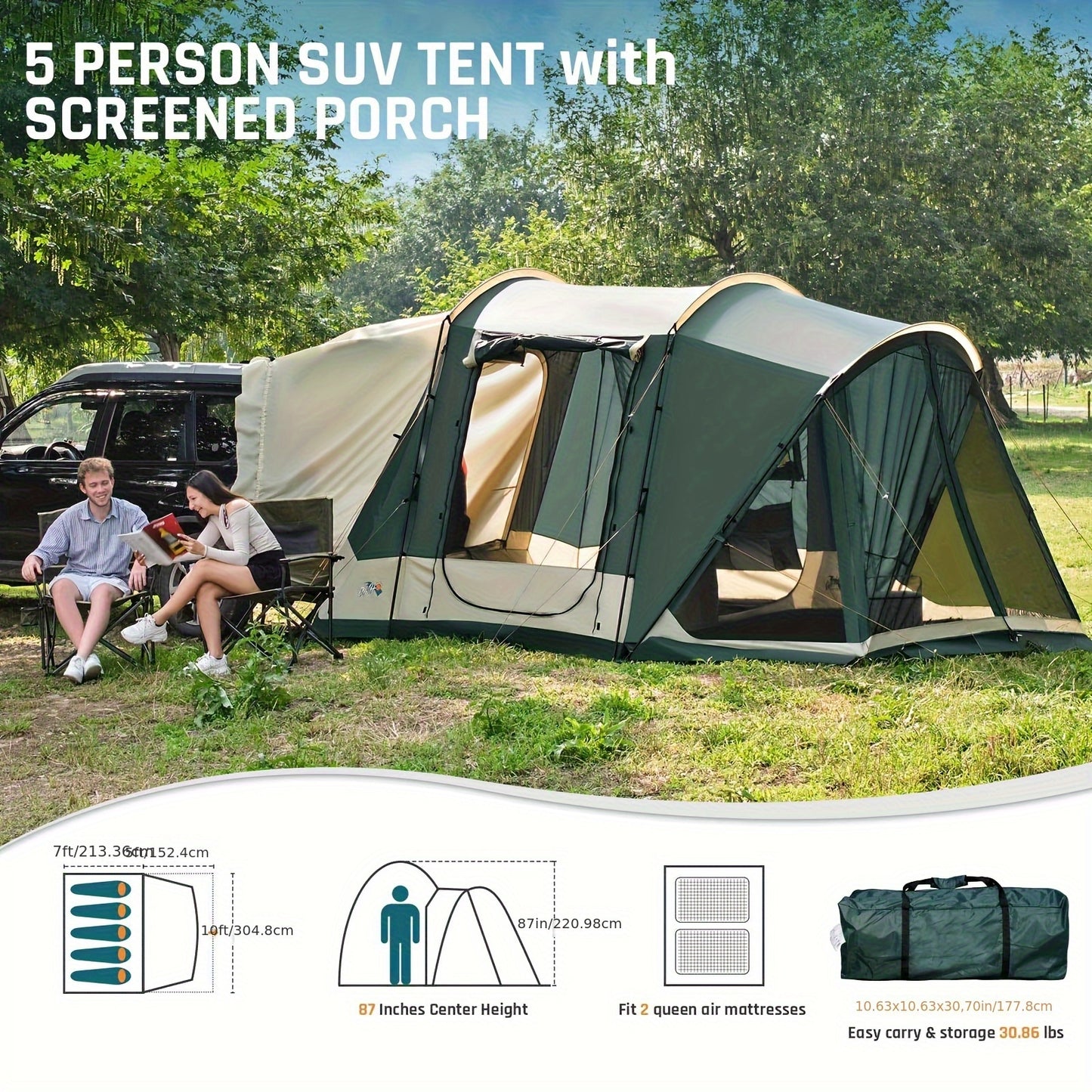 SUV Tailgate Tent Basic And Deluxe For Campers And RVs