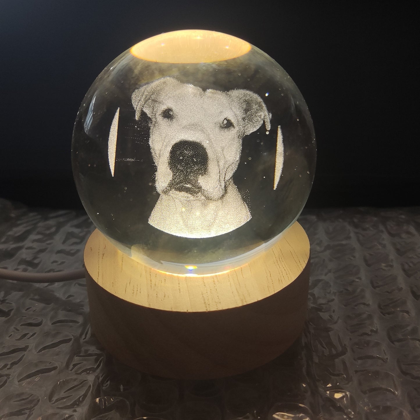 Custom Laser Engraved Pet Memorial Crystal Keepsake