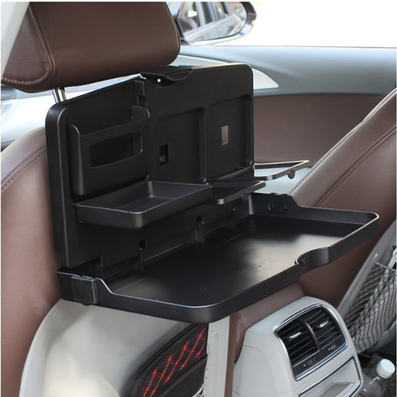 Premium Backseat Organizer with Foldable Tray and Dual Cup Holders