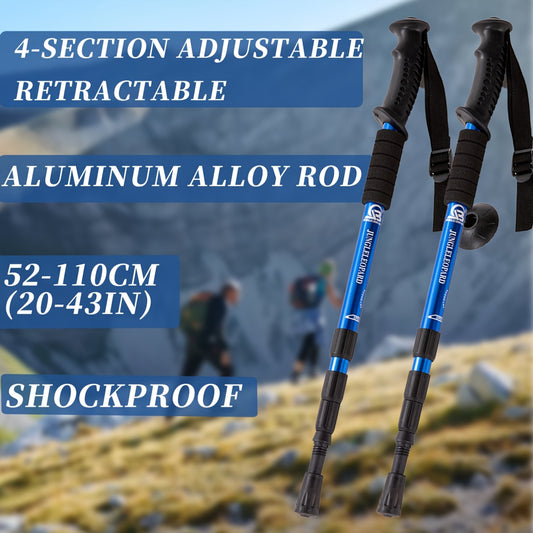 Ergonomic Aluminum Trekking Poles Adjustable Shockproof