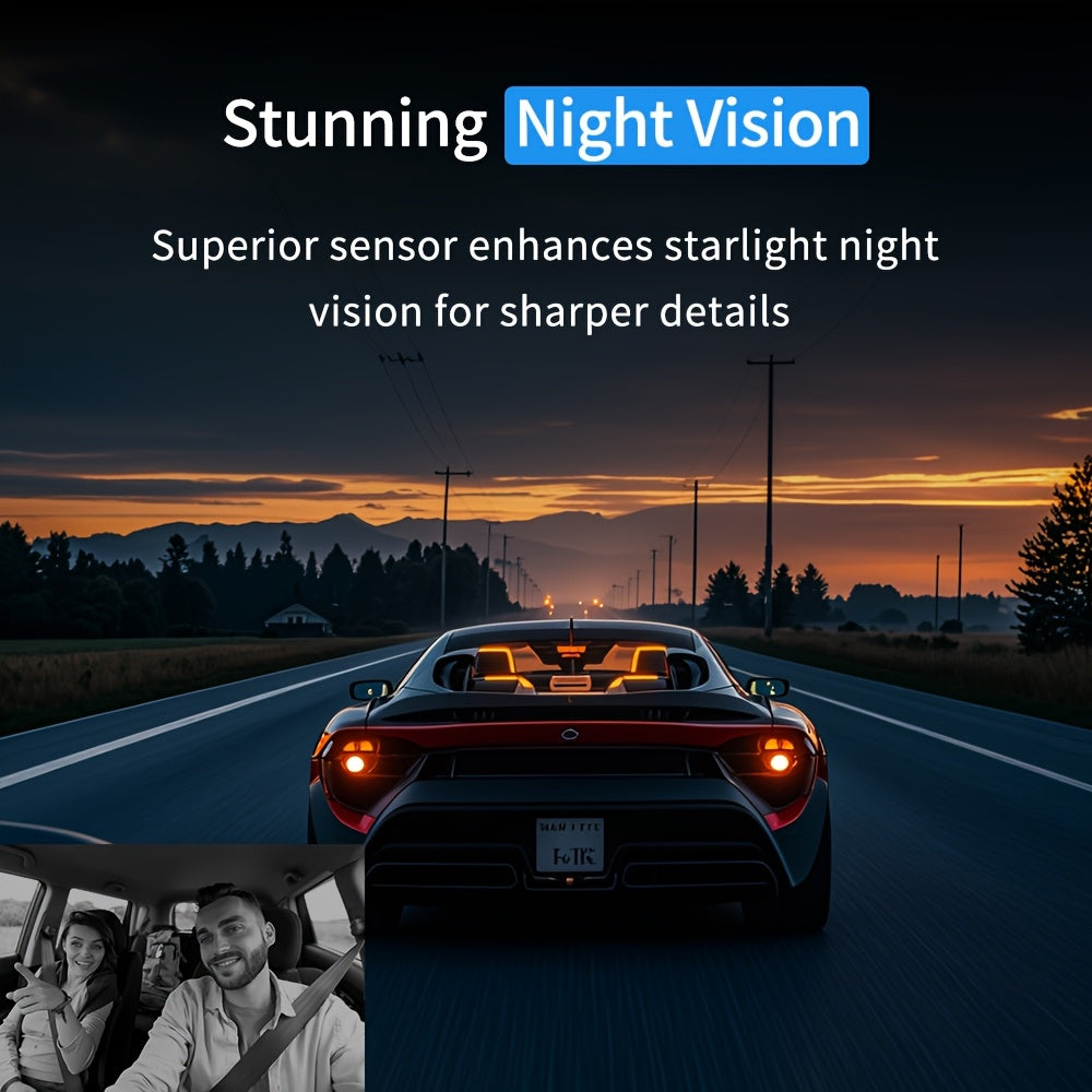 4K Dash Cam Car DVR Mirror Touch Screen Night Vision
