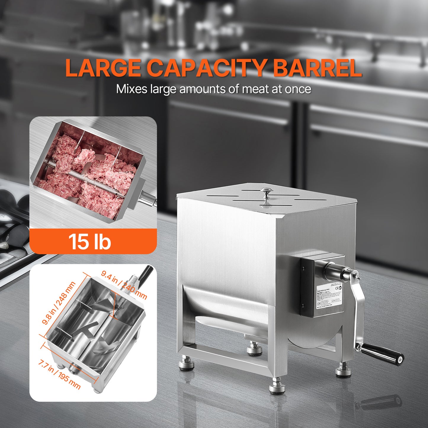 Manual Meat Mixer For Sausage And Ground Meat Mixing
