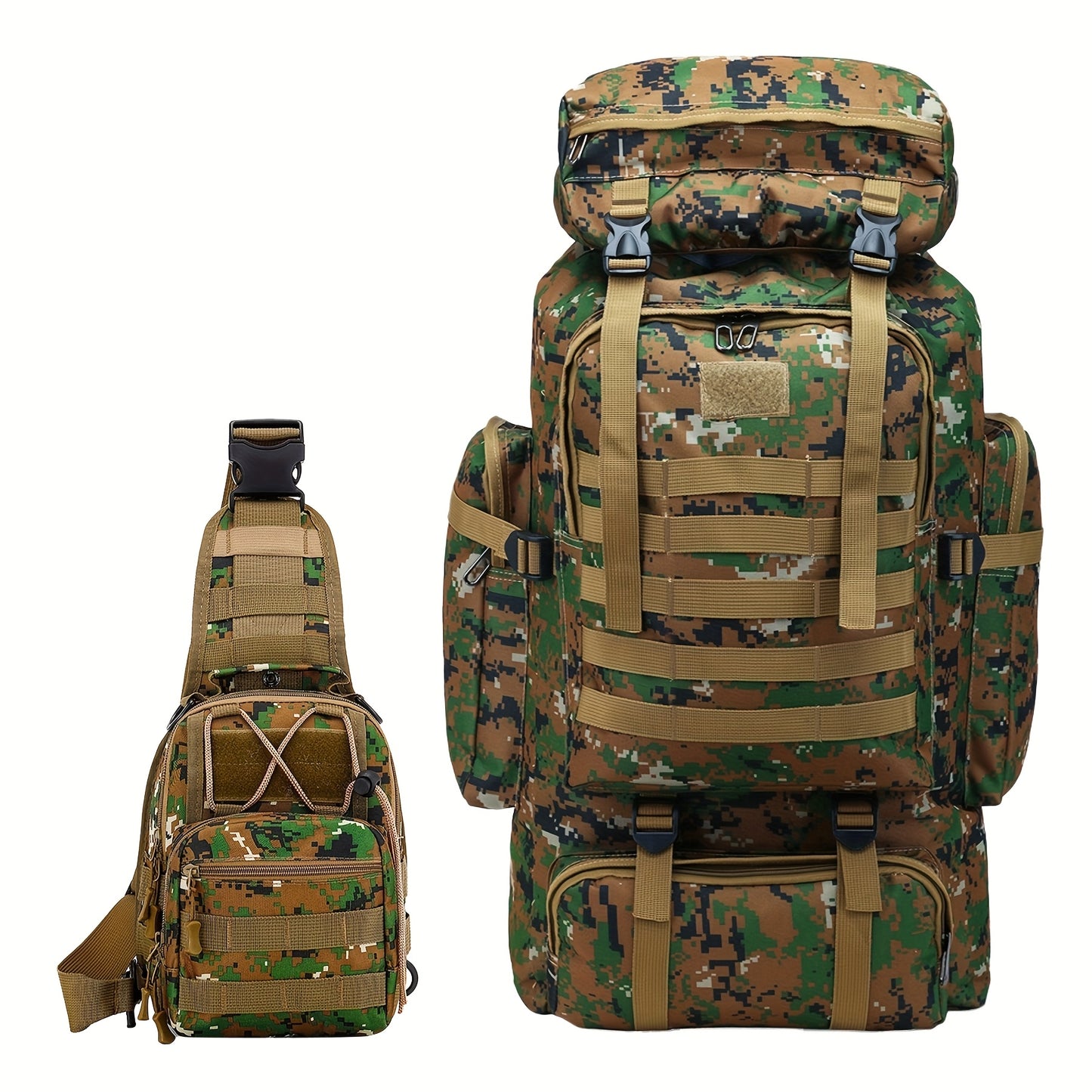 Tactical Hiking Backpack Set for Outdoor Adventures and Camping
