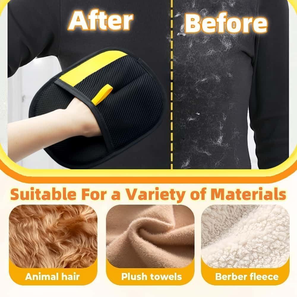 Upgraded Reusable Pet Hair Removal Gloves for All Breeds