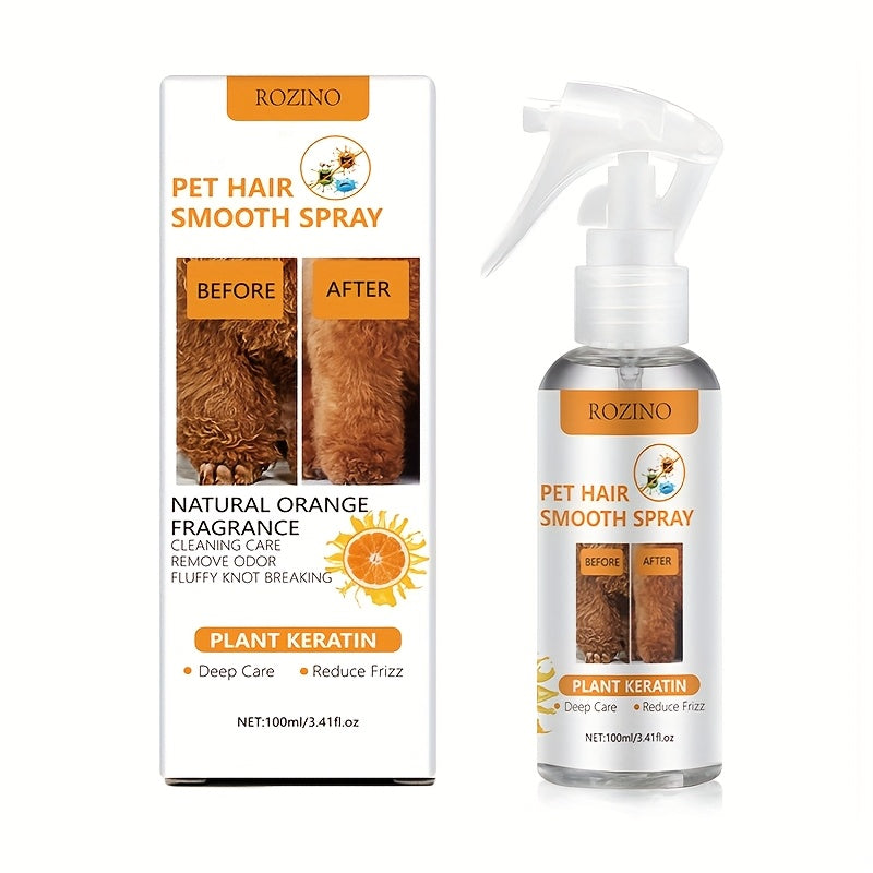 Powerful Leave In Pet Hair Detangler And Deodorizing Spray