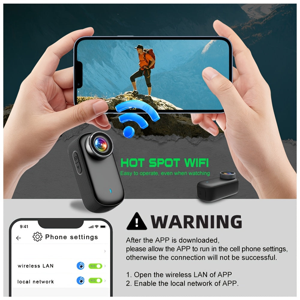 4K Ultra HD Action Camera Wide Angle Lens With Mounts
