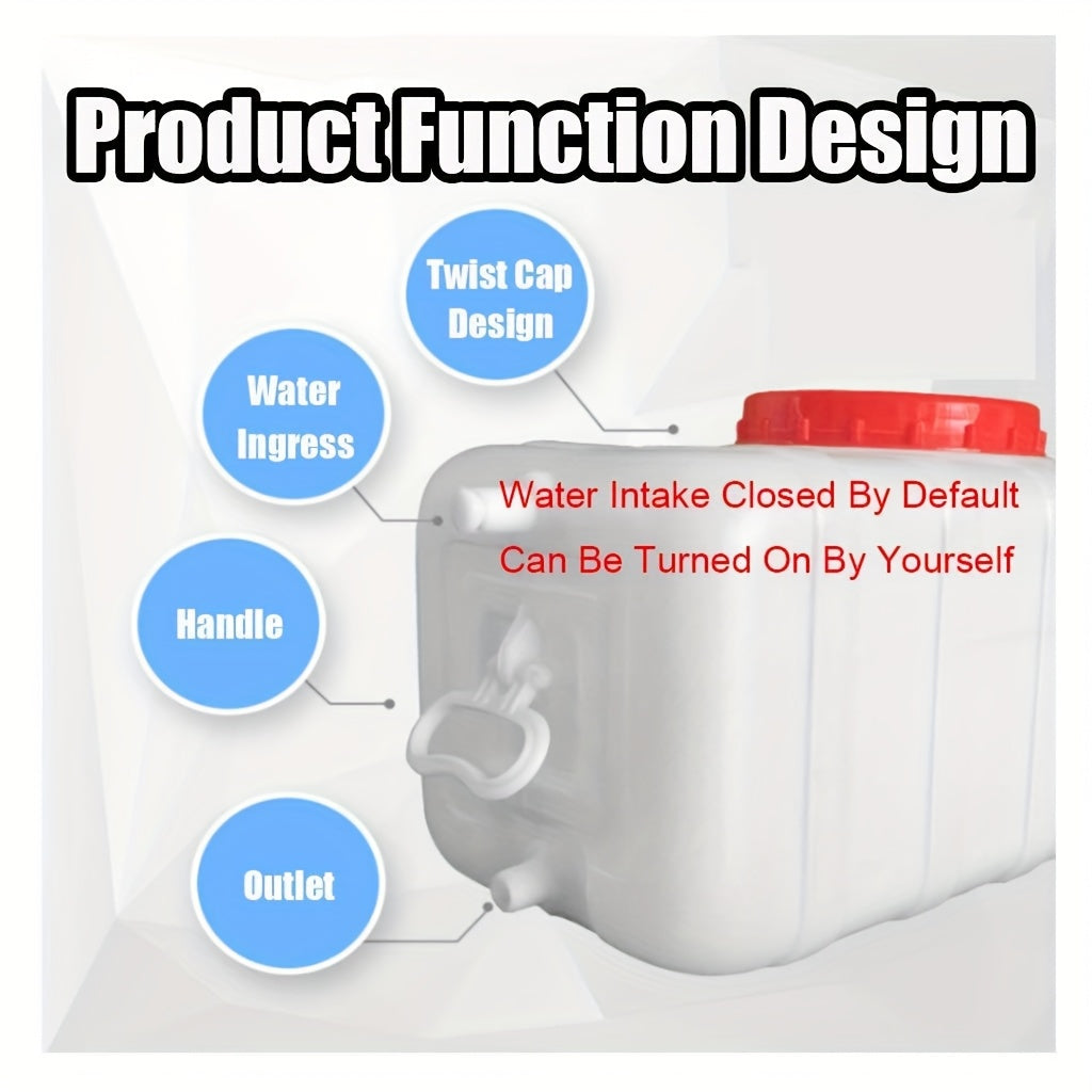 Portable Water Storage Tank With Faucet And Hose Camping