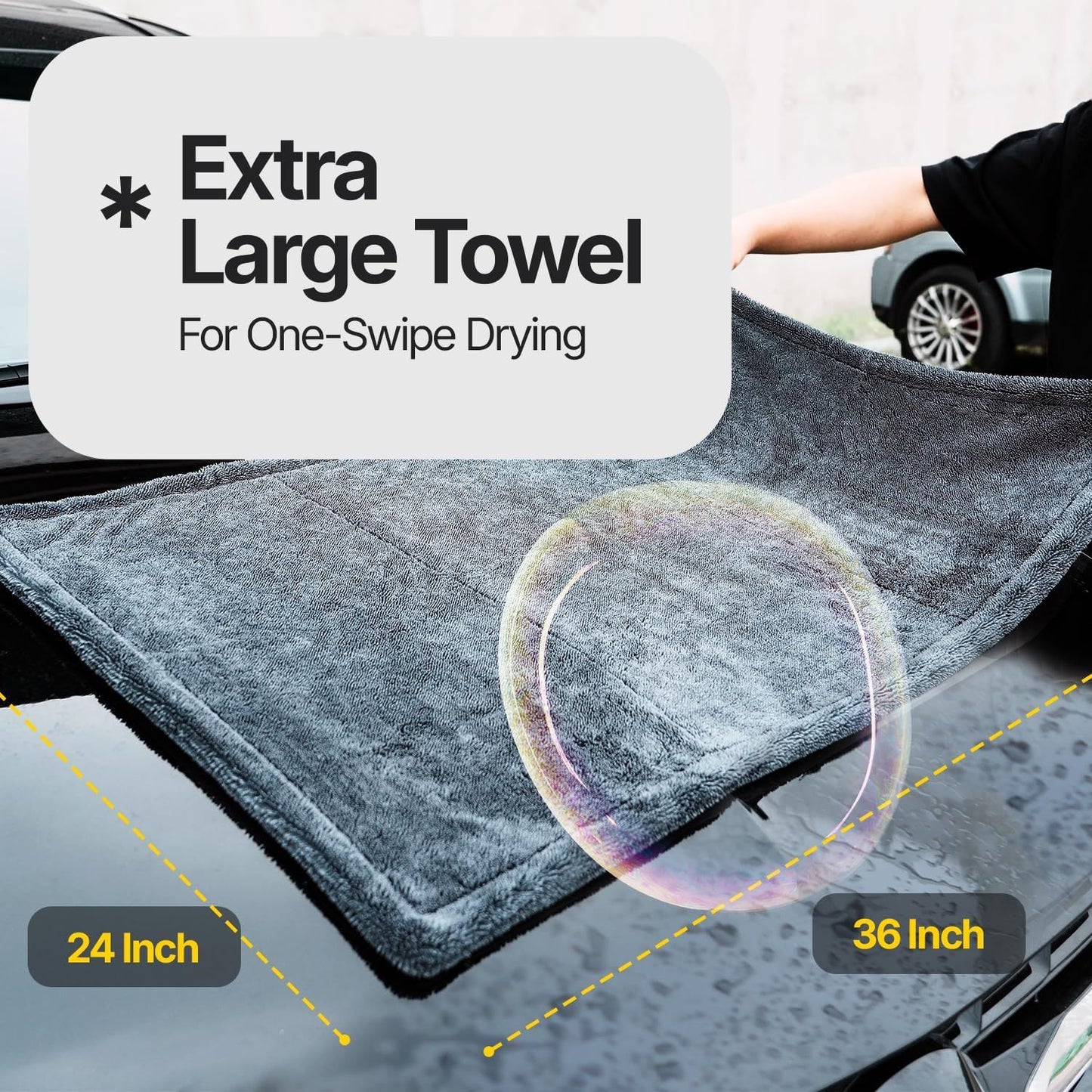 Double Twisted Loop Quick Drying Car Towel For Detailing