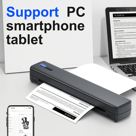 Portable Inkless Thermal Printer For Wireless Mobile Print