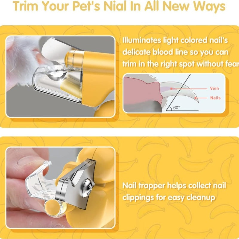 Dog And Cat Nail Clippers With LED Light Built In File