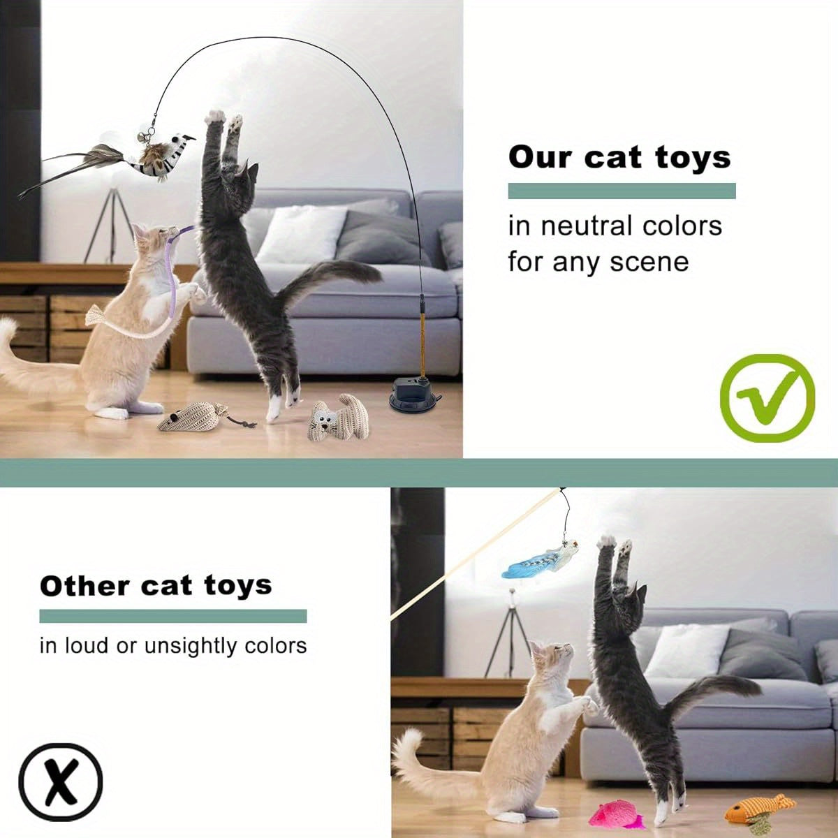 7 In 1 Hyperstimulating Cat Toy Set With Suction Cup