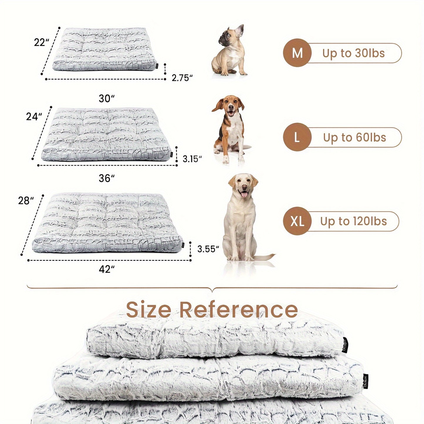 Calming Washable Dog Bed With Soft Faux Fur For Dogs