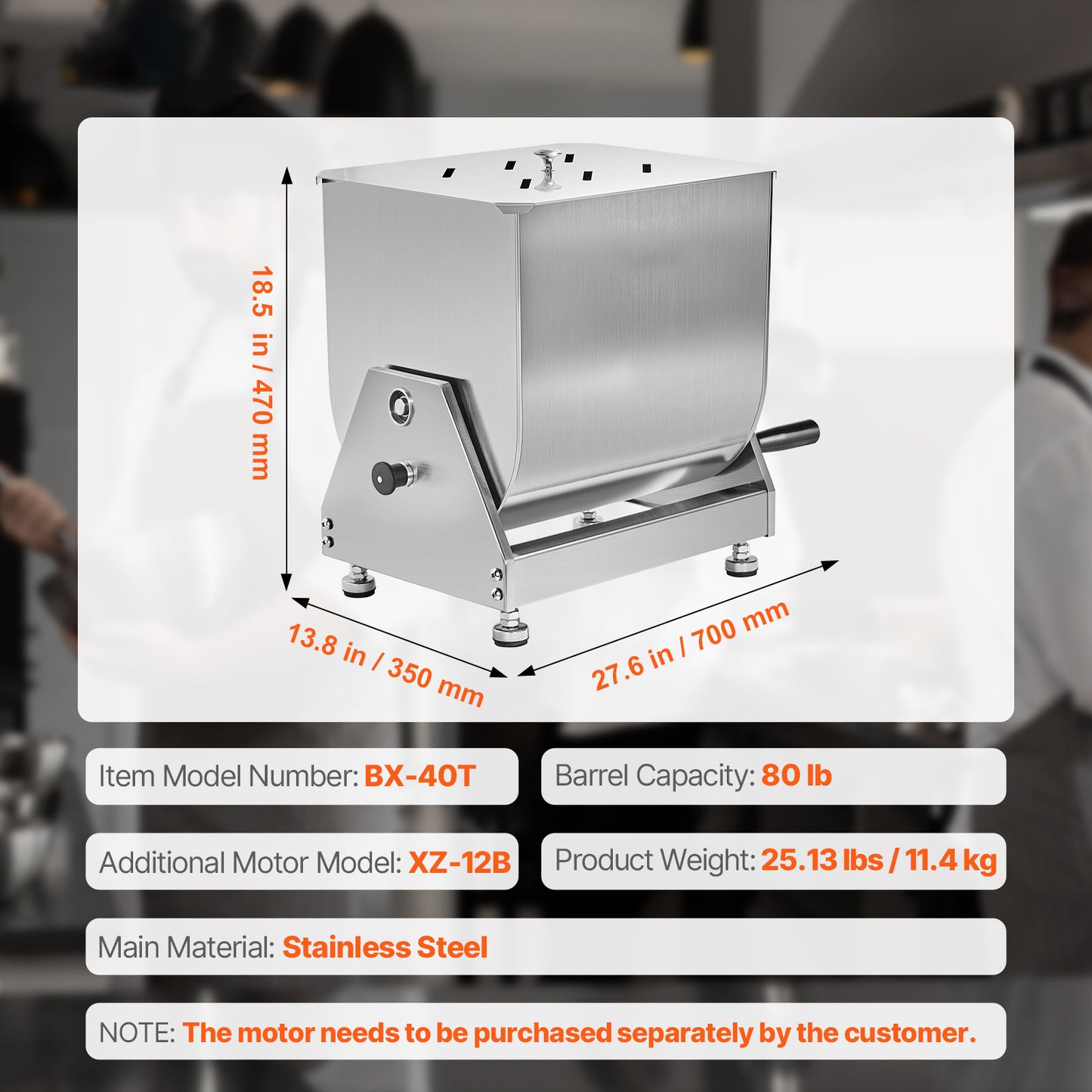 Manual Meat Mixer For Sausage And Ground Meat Mixing