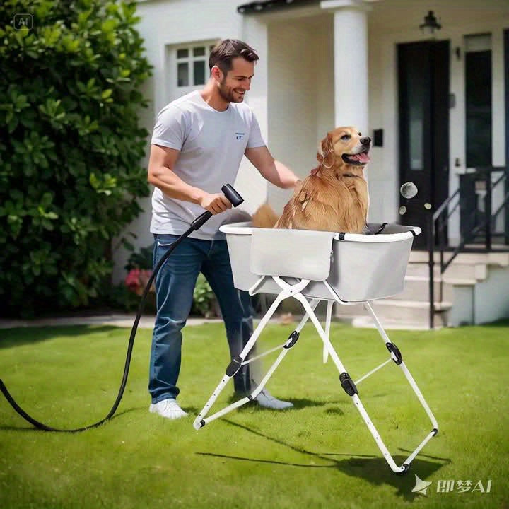 Portable Dog Bathtub For Easy Indoor And Outdoor Grooming