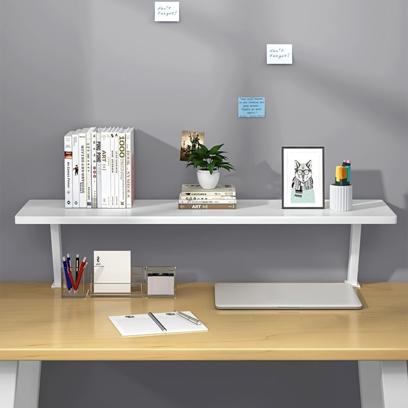 Floating Desk Shelf No Drill Mount Multilevel Organizer