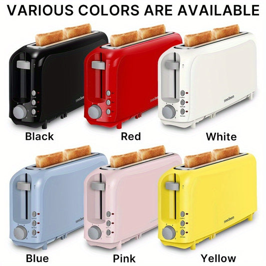 Slim Toaster With 6 Setting Shade Control Removable Tray