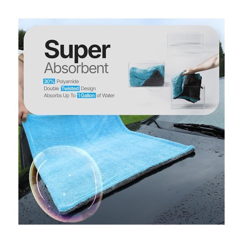 Double Twisted Loop Quick Drying Car Towel For Detailing