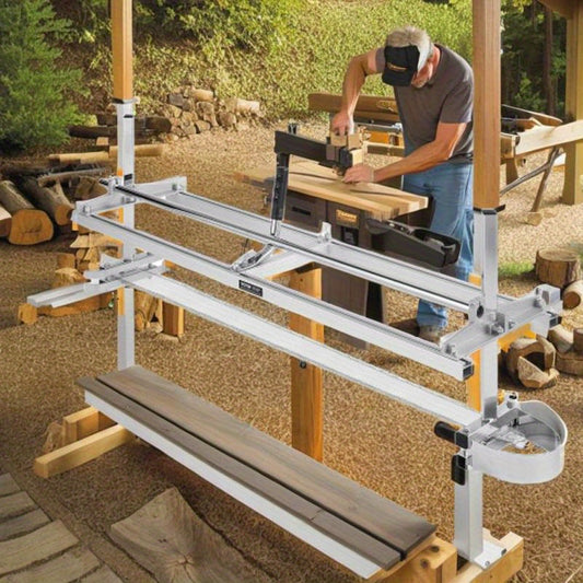 Portable Wood Sawmill Guide for Outdoor Construction Projects