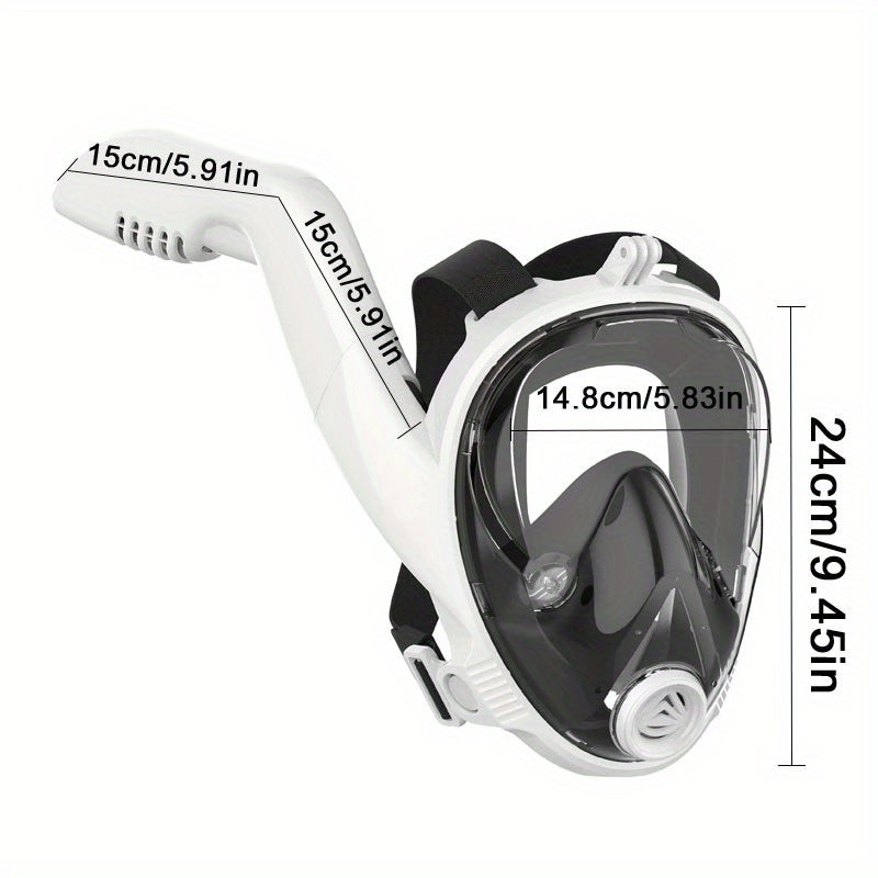 Full Face Snorkel Mask With 180 Degree Panorama View