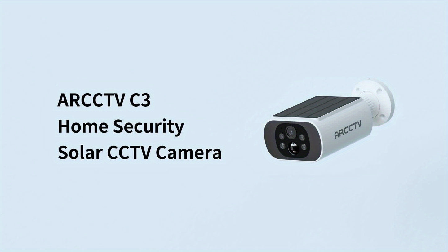 4MP Solar Outdoor Camera With Night Vision Alexa Security