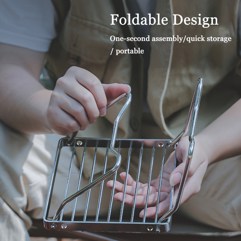Portable Folding Camping Grill For Backpacking And Picnics